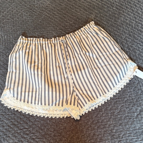 Reformation Navy and White Striped Shorts - Picture 1 of 5